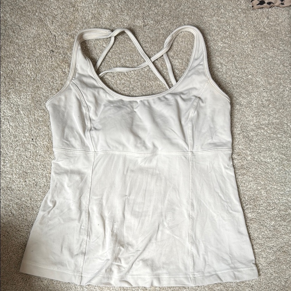 lulu lemon Women's White Strappy athletic tank Top